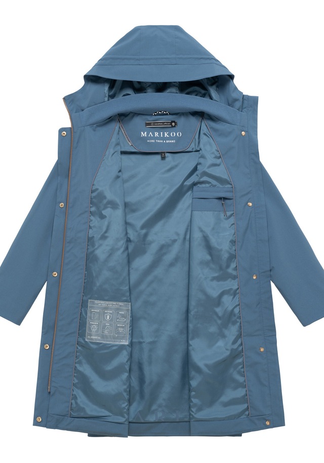 Marikoo Outdoorjacke »Zilandaa« Moderner Outdoorparka mit Kapuze und Kordelzug