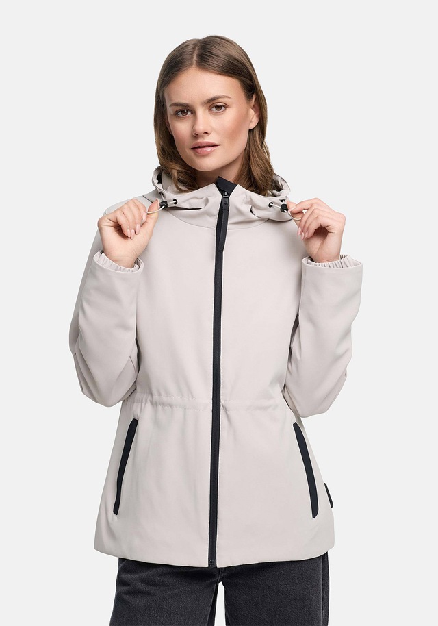Marikoo Outdoorjacke »Katzilein« Leichte Übergangsjacke mit Kapuze und Kordelzug