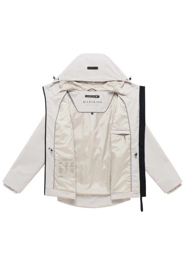 Marikoo Outdoorjacke »Katzilein« Leichte Übergangsjacke mit Kapuze und Kordelzug