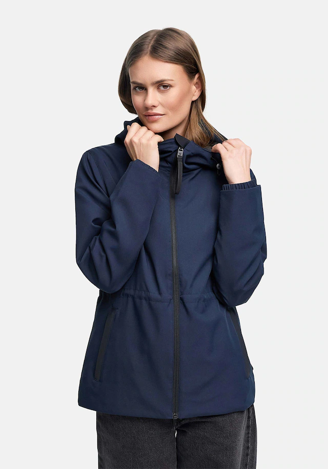 Marikoo Outdoorjacke »Katzilein« Leichte Übergangsjacke mit Kapuze und Kordelzug