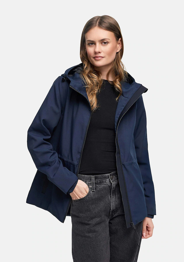 Marikoo Outdoorjacke »Katzilein« Leichte Übergangsjacke mit Kapuze und Kordelzug