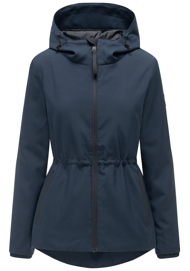 Marikoo Outdoorjacke »Katzilein« Leichte Übergangsjacke mit Kapuze und Kordelzug