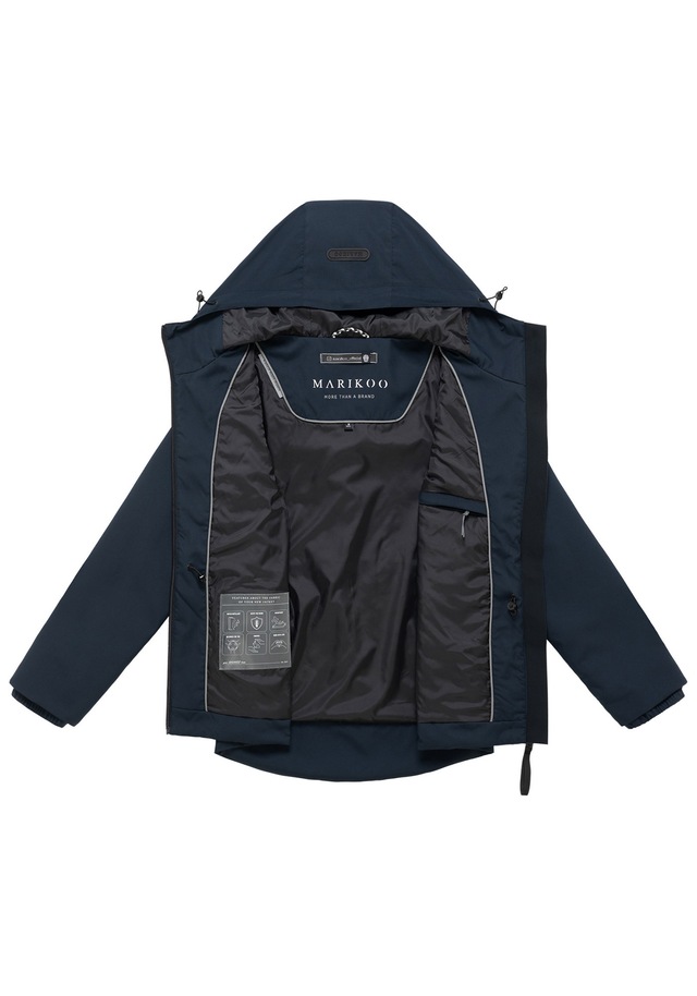 Marikoo Outdoorjacke »Katzilein« Leichte Übergangsjacke mit Kapuze und Kordelzug