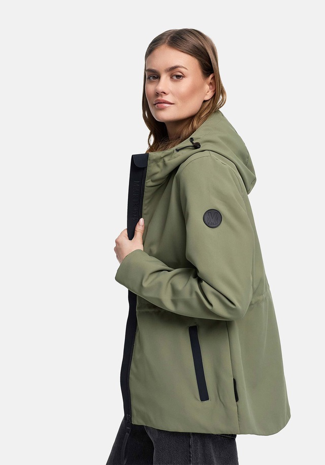 Marikoo Outdoorjacke »Katzilein« Leichte Übergangsjacke mit Kapuze und Kordelzug