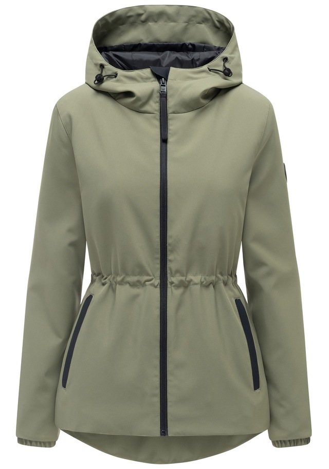 Marikoo Outdoorjacke »Katzilein« Leichte Übergangsjacke mit Kapuze und Kordelzug