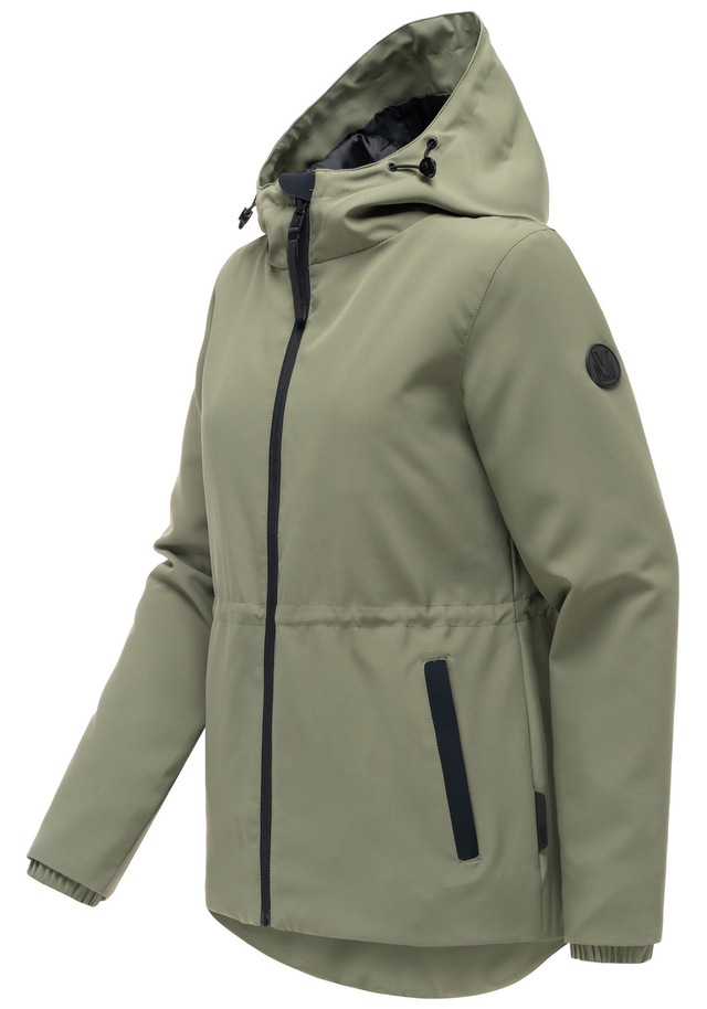 Marikoo Outdoorjacke »Katzilein« Leichte Übergangsjacke mit Kapuze und Kordelzug