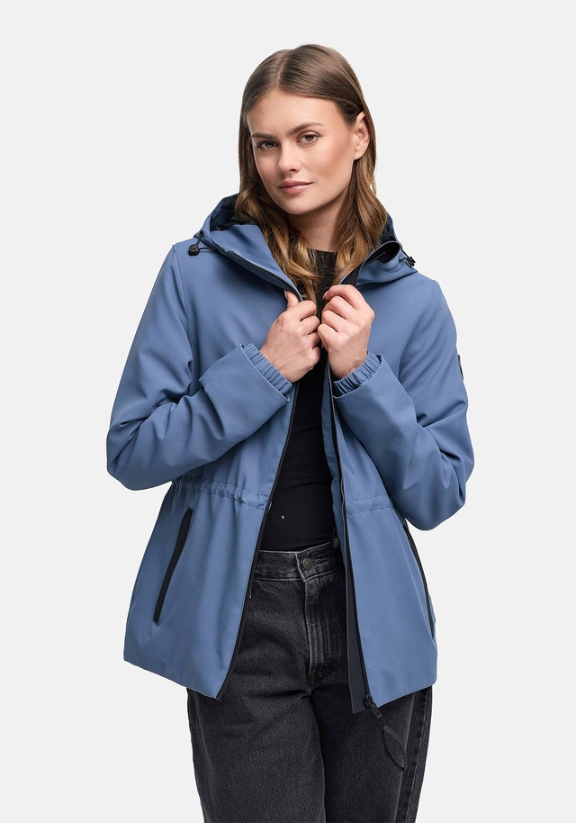 Marikoo Outdoorjacke »Katzilein« Leichte Übergangsjacke mit Kapuze und Kordelzug
