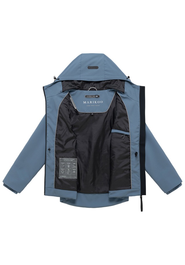 Marikoo Outdoorjacke »Katzilein« Leichte Übergangsjacke mit Kapuze und Kordelzug
