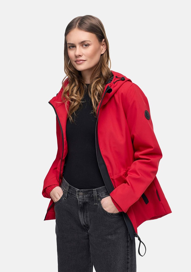 Marikoo Outdoorjacke »Katzilein« Leichte Übergangsjacke mit Kapuze und Kordelzug