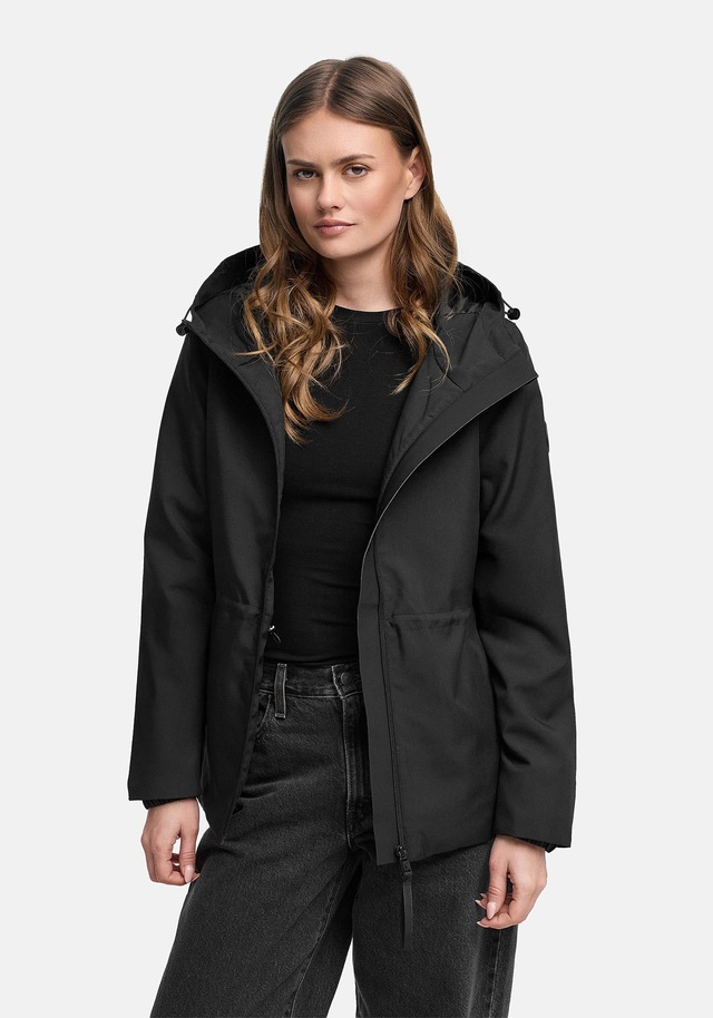 Marikoo Outdoorjacke »Katzilein« Leichte Übergangsjacke mit Kapuze und Kordelzug