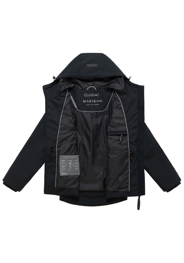 Marikoo Outdoorjacke »Katzilein« Leichte Übergangsjacke mit Kapuze und Kordelzug