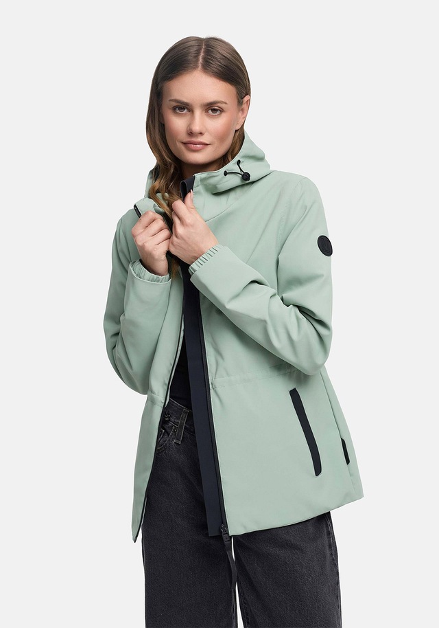Marikoo Outdoorjacke »Katzilein« Leichte Übergangsjacke mit Kapuze und Kordelzug