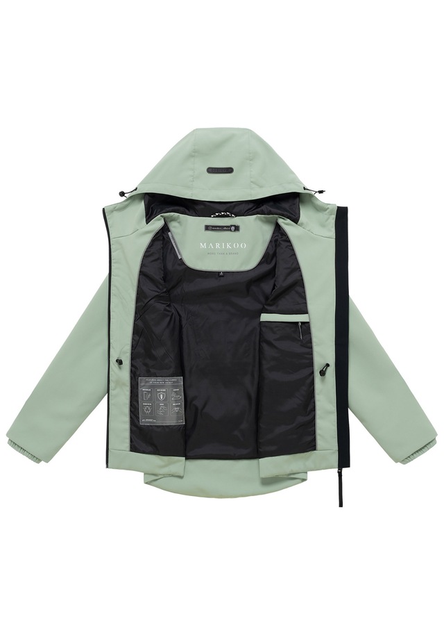 Marikoo Outdoorjacke »Katzilein« Leichte Übergangsjacke mit Kapuze und Kordelzug