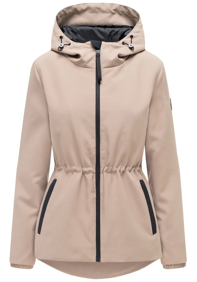 Marikoo Outdoorjacke »Katzilein« Leichte Übergangsjacke mit Kapuze und Kordelzug