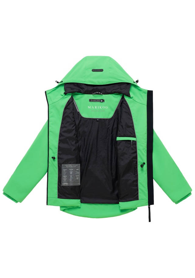 Marikoo Outdoorjacke »Katzilein« Leichte Übergangsjacke mit Kapuze und Kordelzug