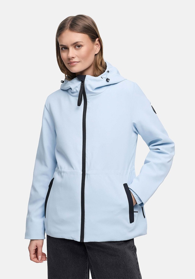Marikoo Outdoorjacke »Katzilein« Leichte Übergangsjacke mit Kapuze und Kordelzug