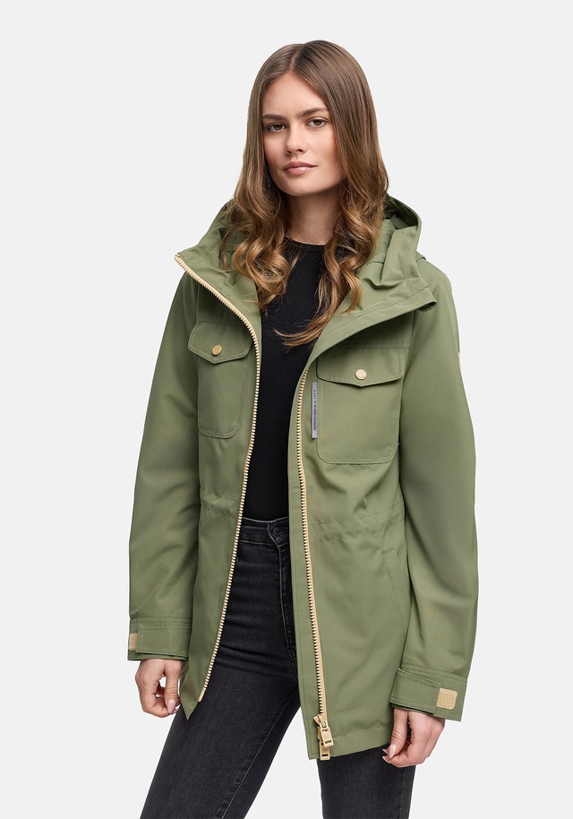 Marikoo Outdoorjacke »Sohaa« Leichte Outdoorjacke mit Kapuze und Kordelzug