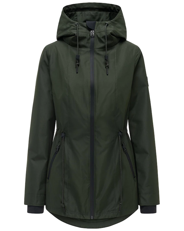 Navahoo Outdoorjacke »Blumentanz 14« mit Kapuze Übergangsjacke mit wasserdichtem Verschluss