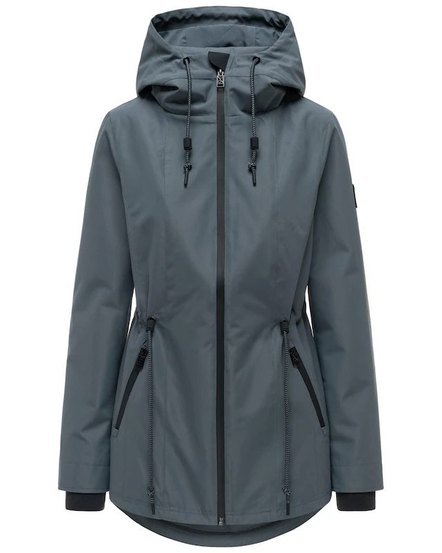 Navahoo Outdoorjacke »Blumentanz 14« mit Kapuze Übergangsjacke mit wasserdichtem Verschluss