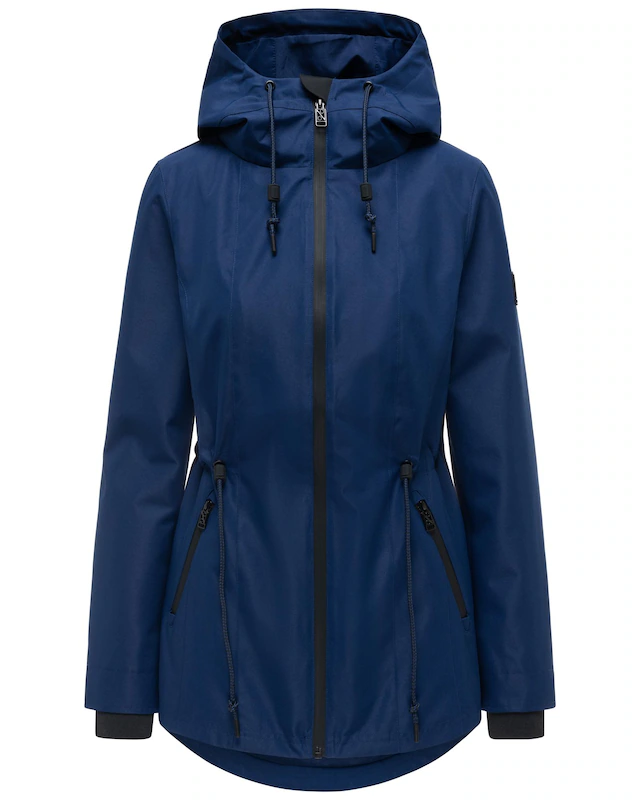 Navahoo Outdoorjacke »Blumentanz 14« mit Kapuze Übergangsjacke mit wasserdichtem Verschluss