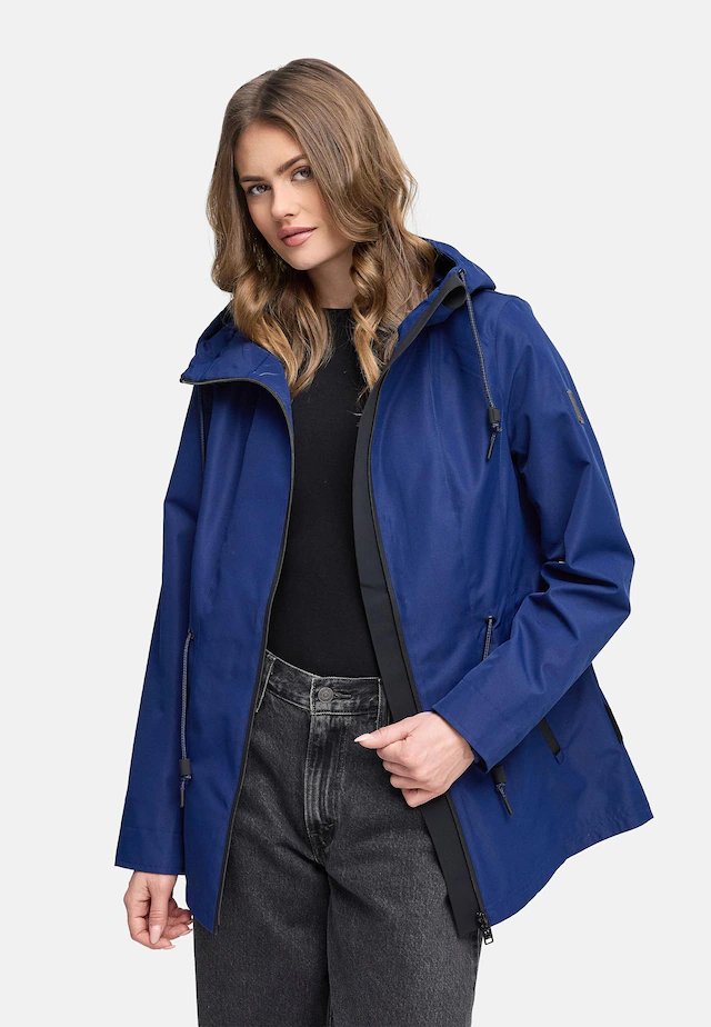 Navahoo Outdoorjacke »Blumentanz 14« mit Kapuze Übergangsjacke mit wasserdichtem Verschluss