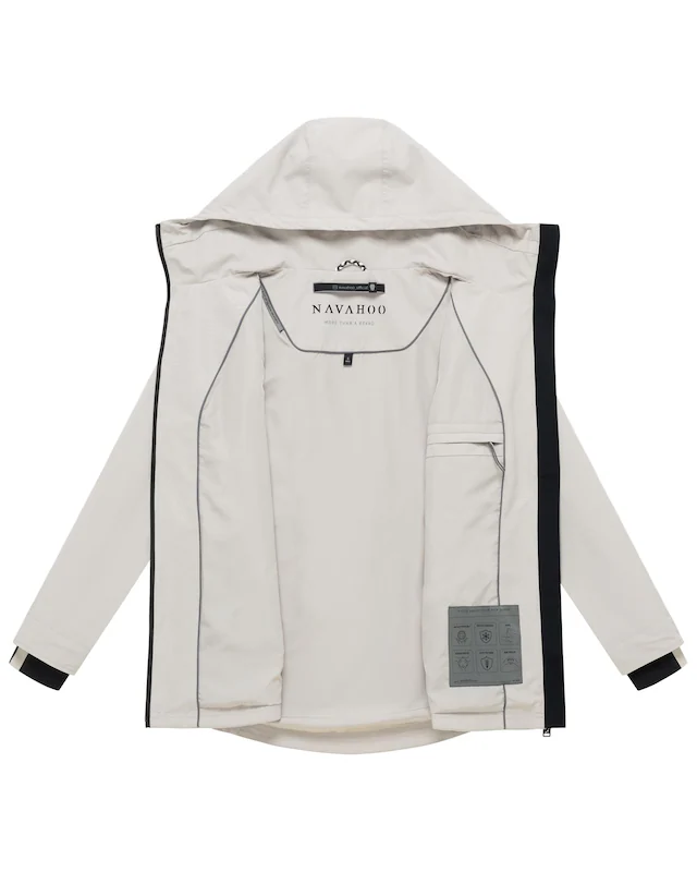 Navahoo Outdoorjacke »Blumentanz 14« mit Kapuze Übergangsjacke mit wasserdichtem Verschluss