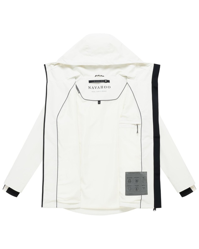 Navahoo Outdoorjacke »Blumentanz 14« mit Kapuze Übergangsjacke mit wasserdichtem Verschluss