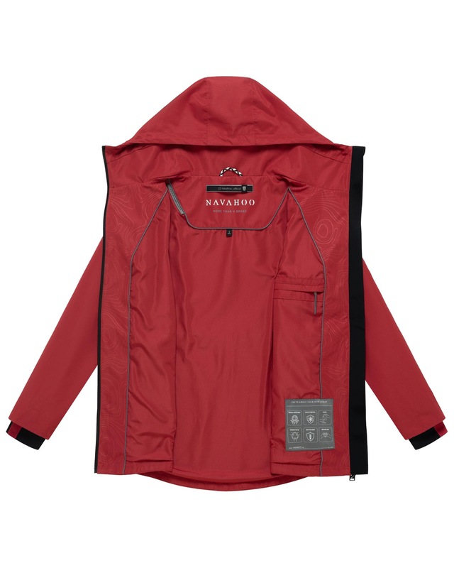 Navahoo Outdoorjacke »Blumentanz 14« mit Kapuze Übergangsjacke mit wasserdichtem Verschluss