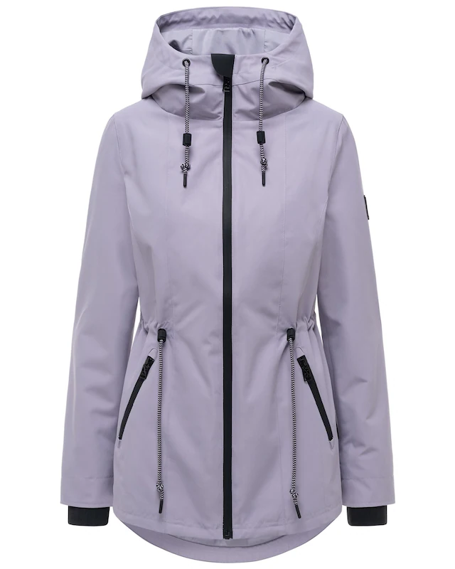 Navahoo Outdoorjacke »Blumentanz 14« mit Kapuze Übergangsjacke mit wasserdichtem Verschluss