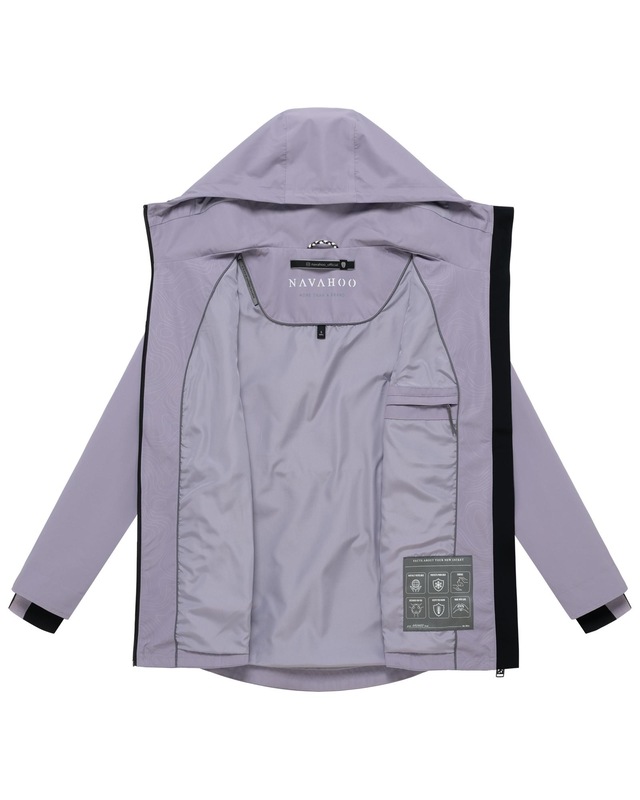 Navahoo Outdoorjacke »Blumentanz 14« mit Kapuze Übergangsjacke mit wasserdichtem Verschluss
