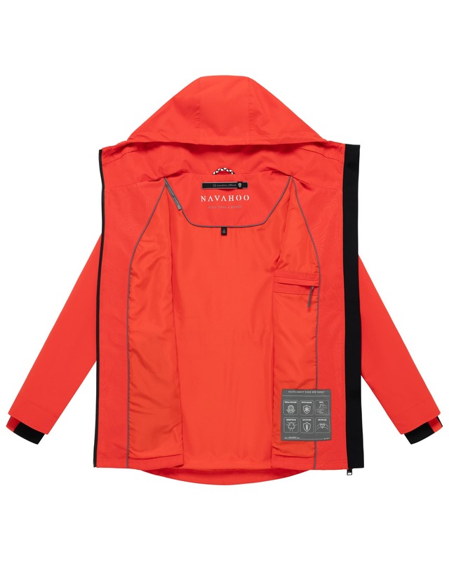 Navahoo Outdoorjacke »Blumentanz 14« mit Kapuze Übergangsjacke mit wasserdichtem Verschluss
