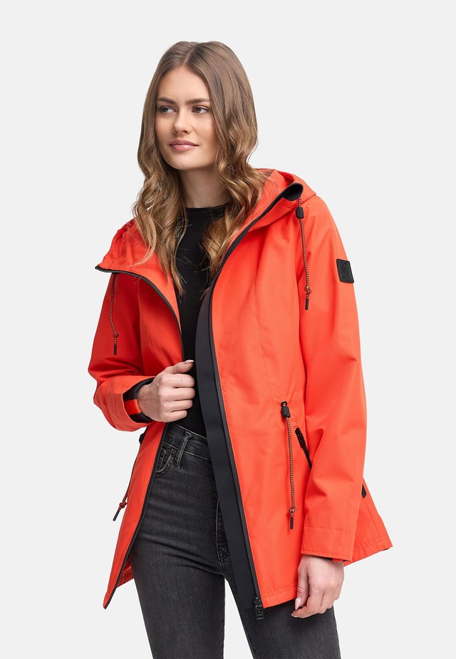 Navahoo Outdoorjacke »Blumentanz 14« mit Kapuze Übergangsjacke mit wasserdichtem Verschluss