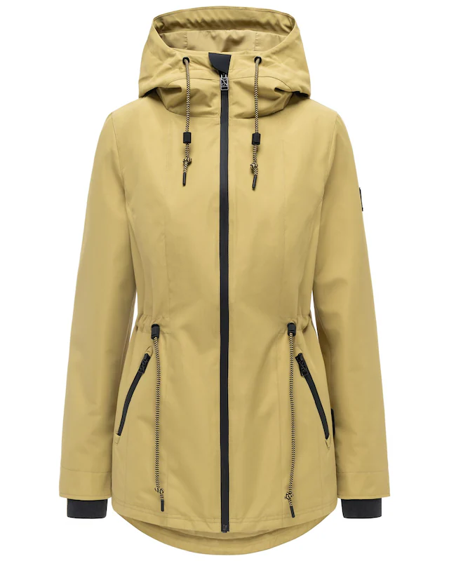 Navahoo Outdoorjacke »Blumentanz 14« mit Kapuze Übergangsjacke mit wasserdichtem Verschluss