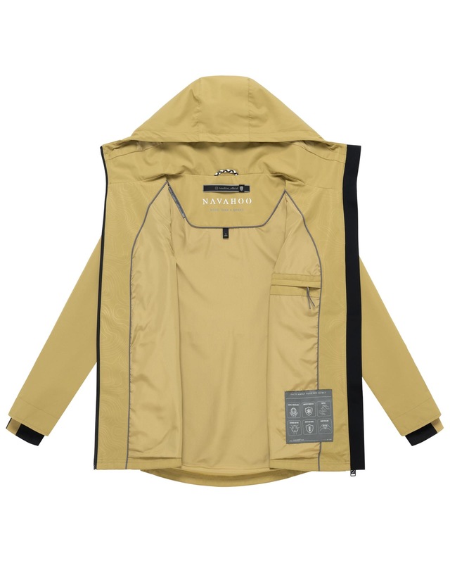 Navahoo Outdoorjacke »Blumentanz 14« mit Kapuze Übergangsjacke mit wasserdichtem Verschluss