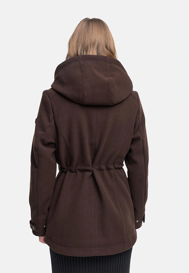 Navahoo Kurzmantel »Lächelstern 14« Lange Damen Übergangsjacke in Wollmantel-Optik mit Kapuze