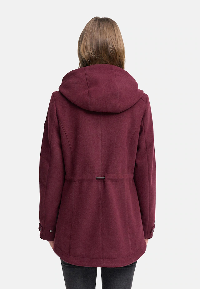 Navahoo Kurzmantel »Lächelstern 14« Lange Damen Übergangsjacke in Wollmantel-Optik mit Kapuze