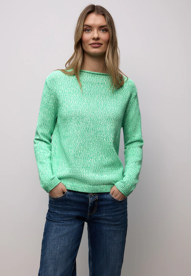 STREET ONE Strickpullover aus reiner Baumwolle