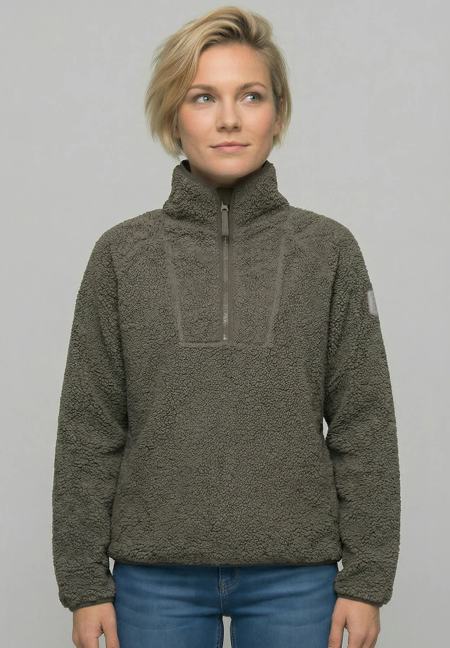 Derbe Fleecejacke »Kuschelby Troyer« ohne Kapuze Fleecepullover, Halfzip, warm, gemütlich