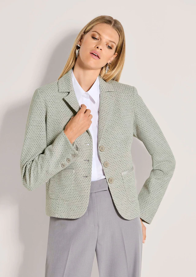 MADELEINE Jackenblazer »Jerseyblazer Kurzblazer mit Wabenmuster« Strukturjersey