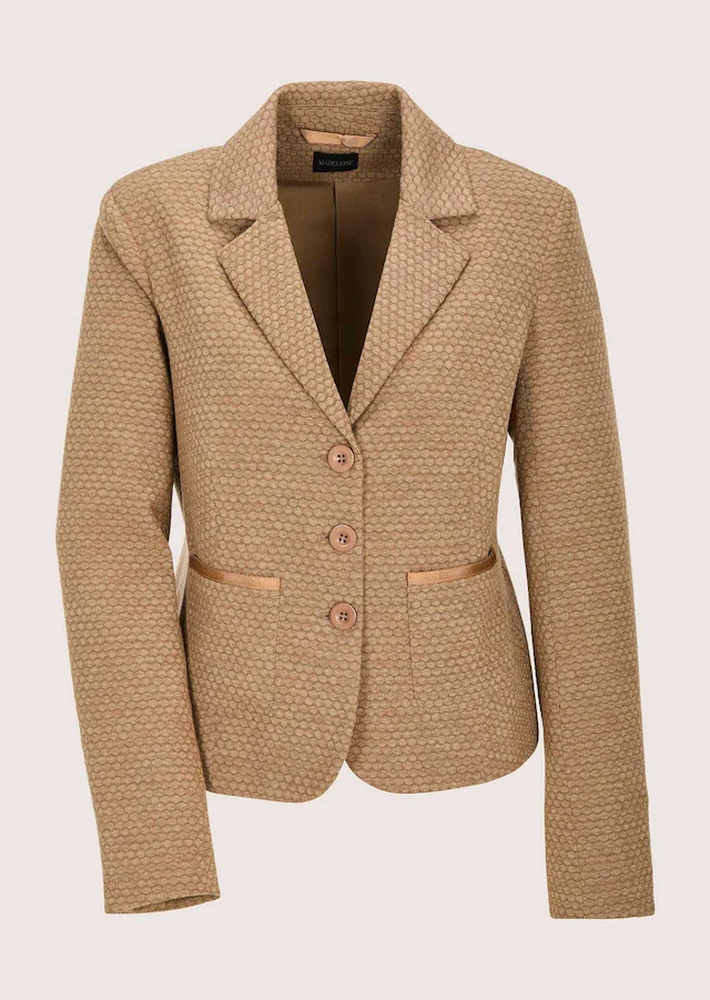 MADELEINE Jackenblazer »Jerseyblazer Kurzblazer mit Wabenmuster« Strukturjersey