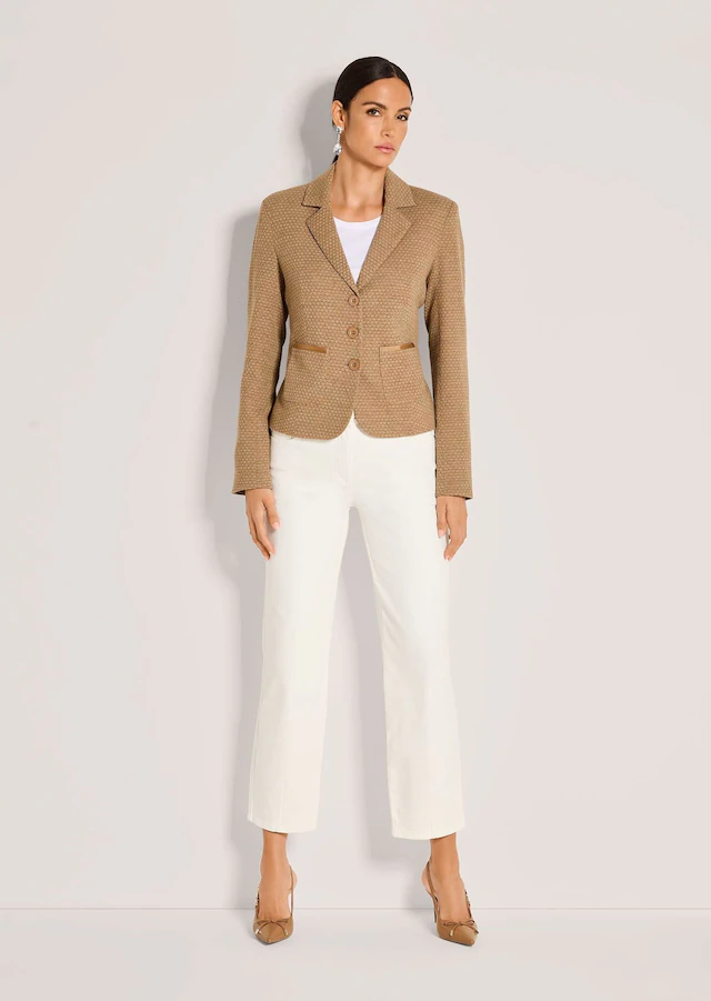 MADELEINE Jackenblazer »Jerseyblazer Kurzblazer mit Wabenmuster« Strukturjersey