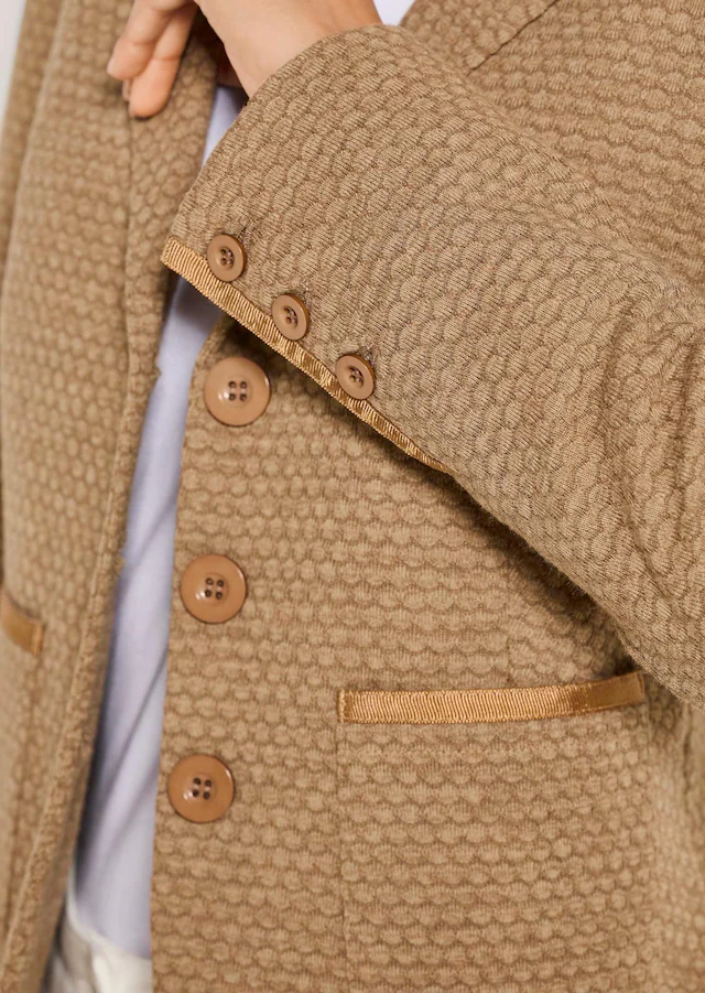 MADELEINE Jackenblazer »Jerseyblazer Kurzblazer mit Wabenmuster« Strukturjersey