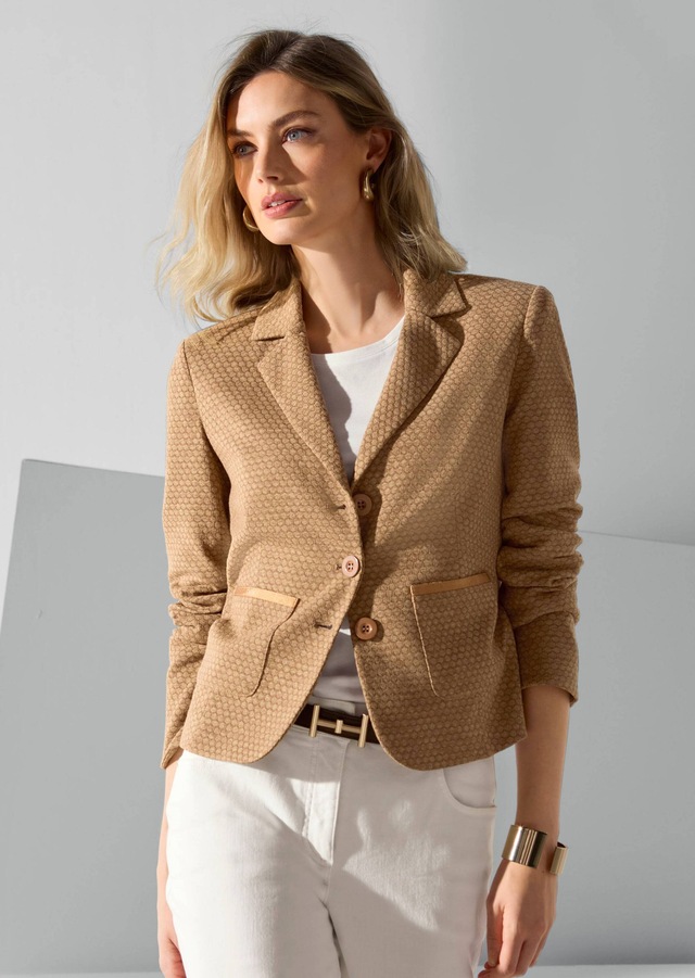MADELEINE Jackenblazer »Jerseyblazer Kurzblazer mit Wabenmuster« Strukturjersey