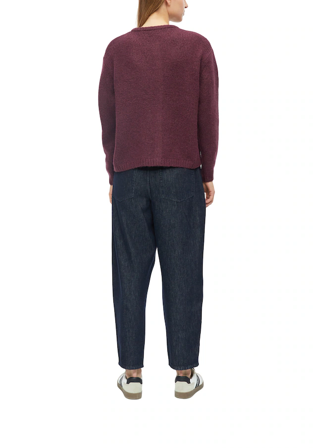 s.Oliver Cardigan Strickjacke mit Knopfleiste und Rundhals / mit Wolle