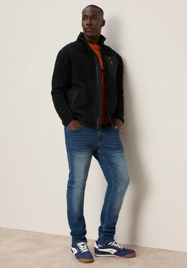 KangaROOS Fleecejacke Teddy Fleece Jacke mit Brusttaschen für den Übergang