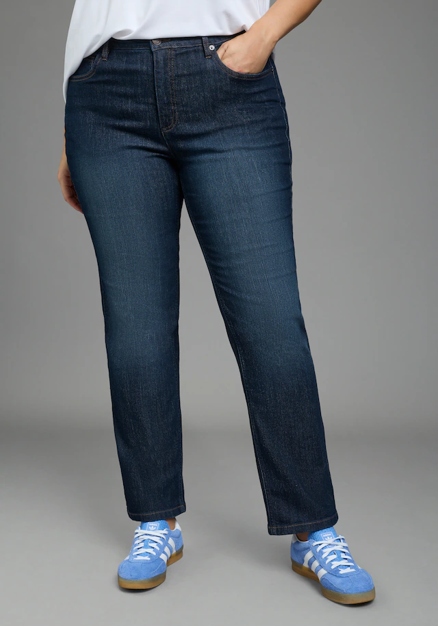 Laura Scott CURVE Gerade Jeans »Große Größen« Straight-Fit, gerader Beinverlauf, hohe Leibhöhe