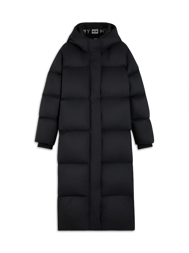 Tommy Hilfiger Steppmantel »DOWN MAXI MODERN COAT« Kunstfaser, Kapuze