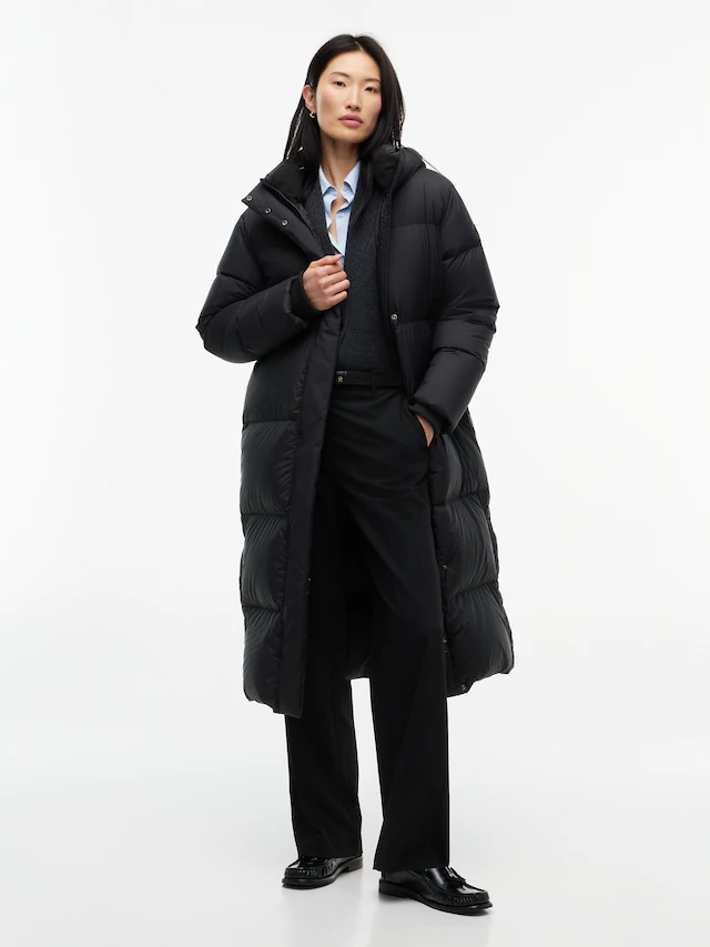 Tommy Hilfiger Steppmantel »DOWN MAXI MODERN COAT« Kunstfaser, Kapuze