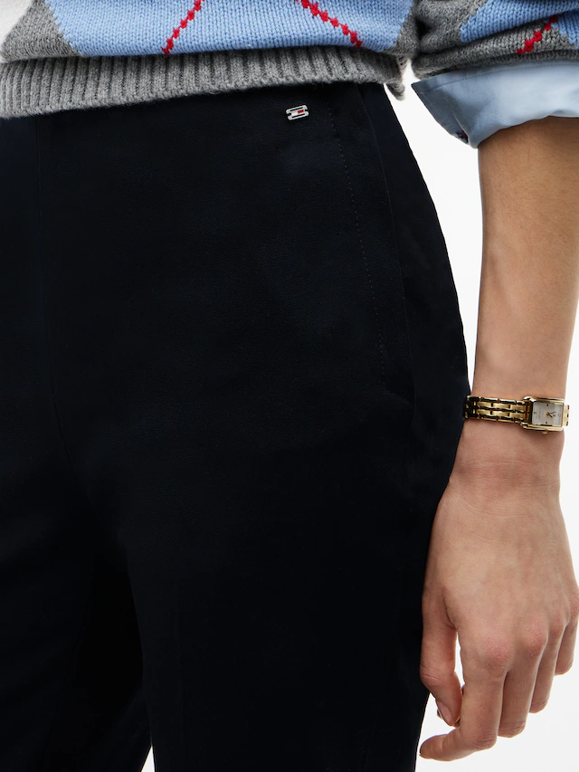 Tommy Hilfiger Anzughose »GABARDINE ZIP SLIM PANT« Baumwollmischung, slim fit