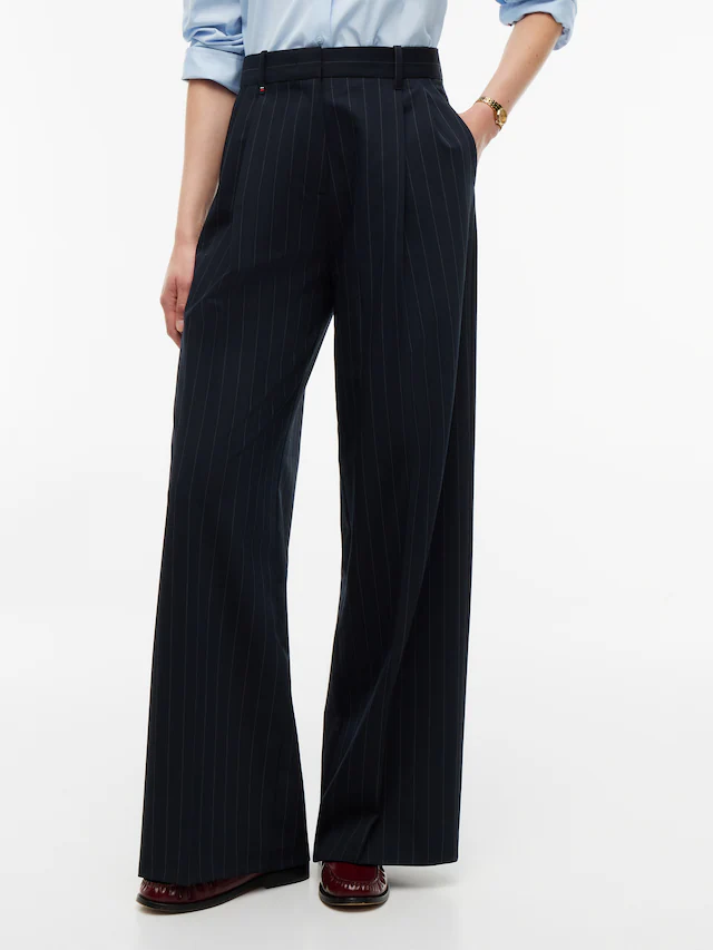 Tommy Hilfiger Anzughose »VISCOSE BLEND WIDE LEG« Materialmix, lässig geschnitten